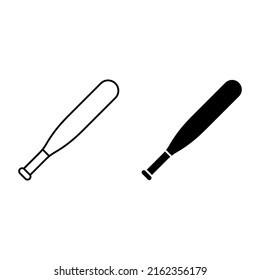 Baseball bat simple icon for apps and web sites