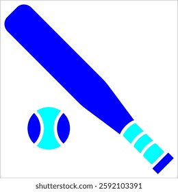 Baseball Bat Simple Icon Vector Illustration Concept