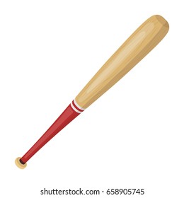 Baseball bat. Baseball single icon in cartoon style vector symbol stock illustration web.