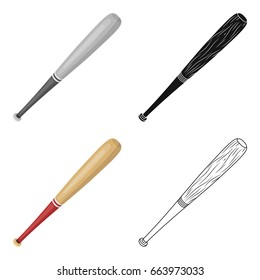 Baseball bat. Baseball single icon in cartoon style vector symbol stock illustration web.