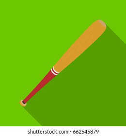 Baseball bat. Baseball single icon in flat style vector symbol stock illustration web.