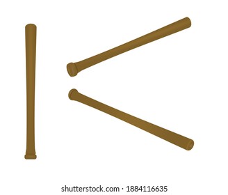 Baseball bat stick. vector illustration