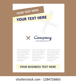 Baseball bat Title Page Design for Company profile ,annual report, presentations, leaflet, Brochure Vector Background