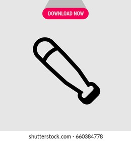 Baseball bat vector icon 