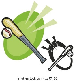 Baseball bat. Vector illustration