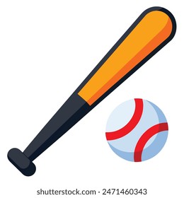 
Baseball Bat Vector Illustration Icon