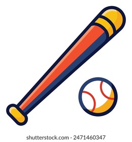 
Baseball Bat Vector Illustration Icon