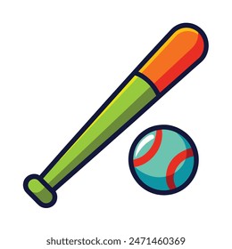 
Baseball Bat Vector Illustration Icon