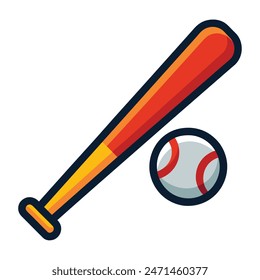 
Icono de Ilustración vectorial de bate de béisbol