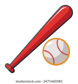 
Baseball Bat Vector Illustration Icon