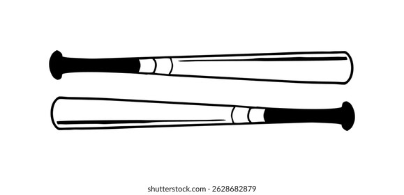 baseball bat vector on black colour