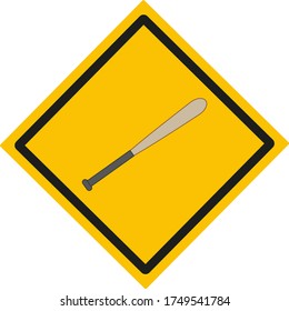 baseball bat, vector on white background