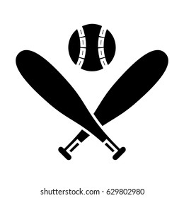 baseball bats and ball icon