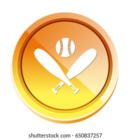 baseball bats and ball icon