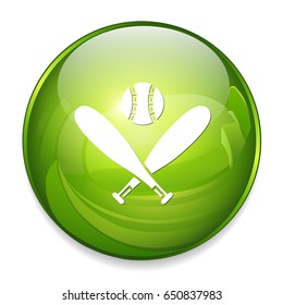 baseball bats and ball icon