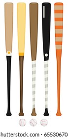 baseball bats and ball icon. flat style vector illustration