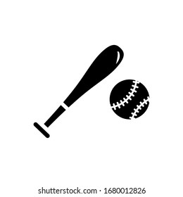 Baseball Bats And Ball Icon Vector Design Template