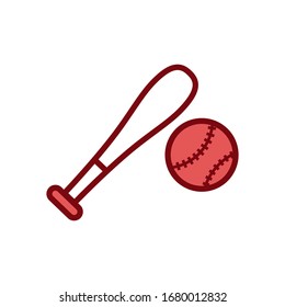 baseball bats and ball icon vector design template