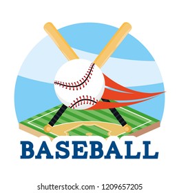 baseball bats with ball in the professional field