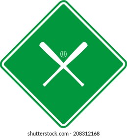 baseball bats and ball sign