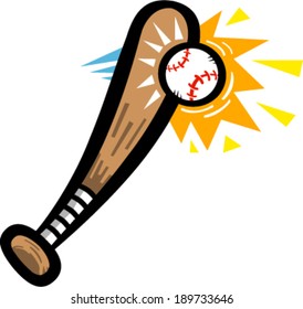 Baseball bats cartoon vector illustration