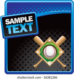 baseball bats and diamond on classy modern style grunge template