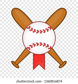 Baseball with bats icon in cartoon style isolated on background for any web design 