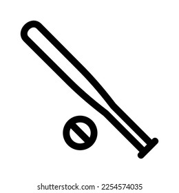baseball bats icon or logo isolated sign symbol vector illustration - high quality black style vector icons