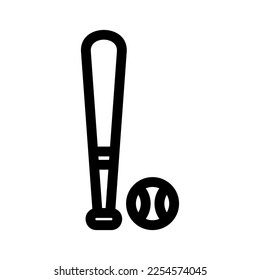Baseball-Fledermäuse-Symbol oder Logo einzeln auf Zeichen, Vektorgrafik - hochwertige Vektorsymbole im schwarzen Stil
