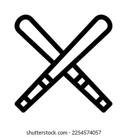baseball bats icon or logo isolated sign symbol vector illustration - high quality black style vector icons