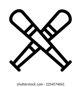 baseball bats icon or logo isolated sign symbol vector illustration - high quality black style vector icons