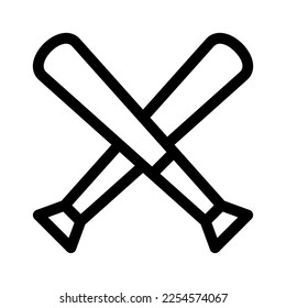 baseball bats icon or logo isolated sign symbol vector illustration - high quality black style vector icons