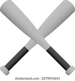 Baseballschläger einzeln auf Vektorgrafik.