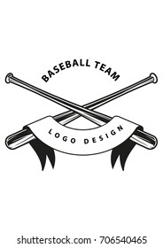 Baseball bats logo on a white background