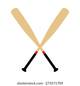 Baseball Bats Vector Icon