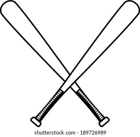 Baseball bats vector illustration