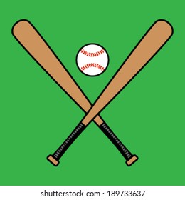 Baseball bats vector illustration