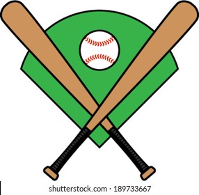 Baseball bats vector illustration