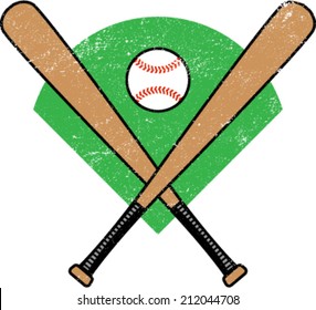 Baseball bats vector illustration