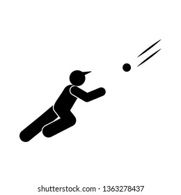 baseball batsman person glyph icon. Element of baseball sport illustration icon. Signs and symbols can be used for web, logo, mobile app, UI, UX