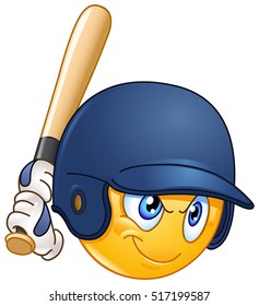 Baseball batter or hitter player emoticon
