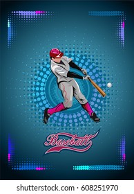 Baseball batter illustration