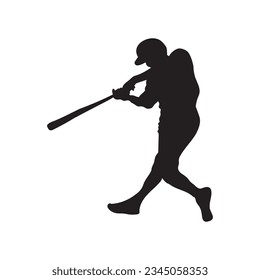 Batería de béisbol.
Hombre lanzando silueta de bolas.
Silhouette, jugador de béisbol.
jugador de béisbol, ilustración vectorial aislada. 
Batalla de béisbol.
