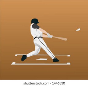 A baseball batter scoops a homerun ball out of the park while at bat.