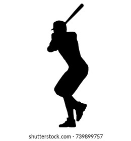 Baseball batter silhouette