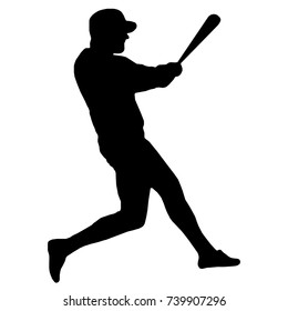 Baseball batter silhouette