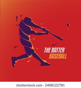 baseball batter splash shadow silhouette