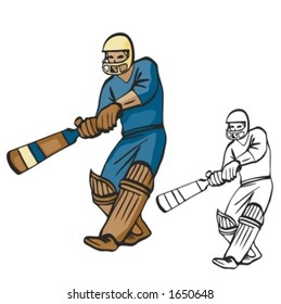 Baseball batter. Vector illustration