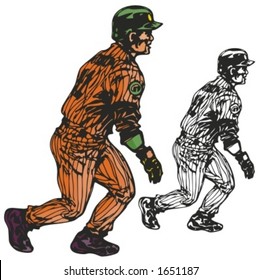 Baseball batter. Vector illustration