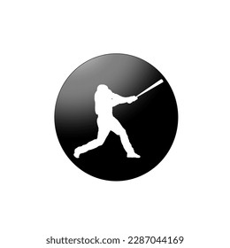 Baseball black and white icon 